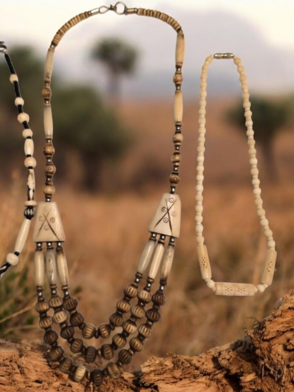 Bone Bundle - 3 Necklaces, 1 Bangle - Picture 5 of 10